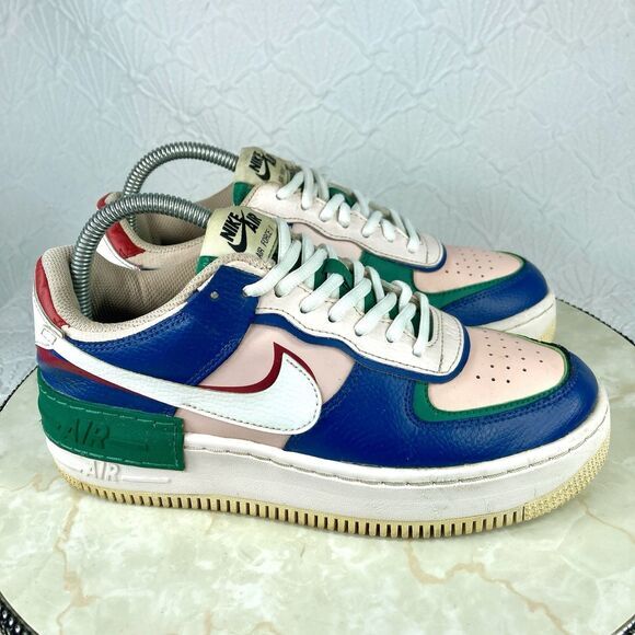 Nike Air Force 1 Sneakers Womens 7.5 Shadow Mystic Navy Athletic Streetwear Shoe - Picture 2 of 13